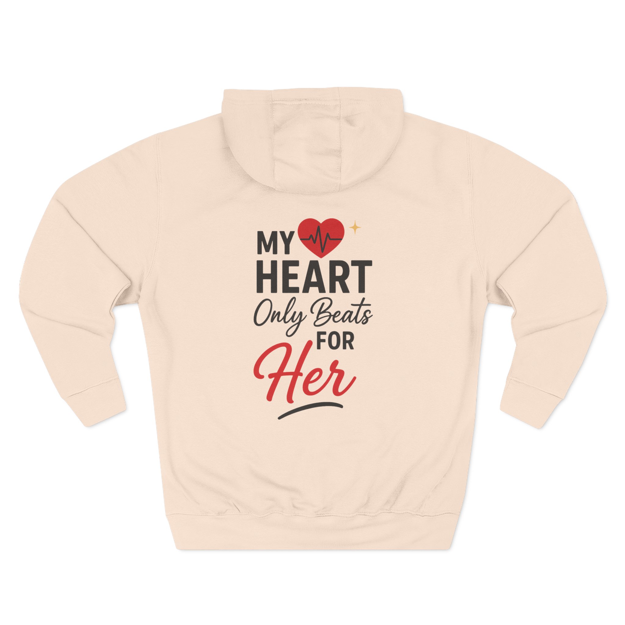 My Heart Only Beats for Her Hoodie | Romantic Gift, Valentine's Day, Gift for Her, Cozy Apparel, Love Merchandise - Image 11
