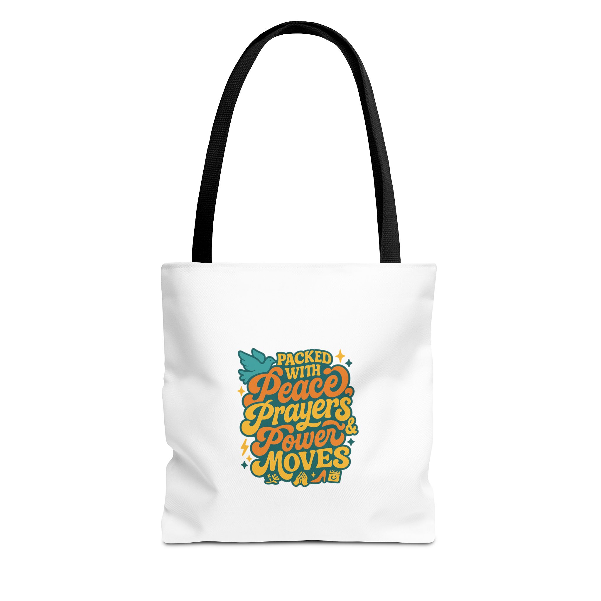 Empowerment Tote Bag - Packed with Peace, Prayers, Power Moves | Inspirational Tote, Motivational Gifts, Women's Handbag, Eco-Friendly Bag - Image 2