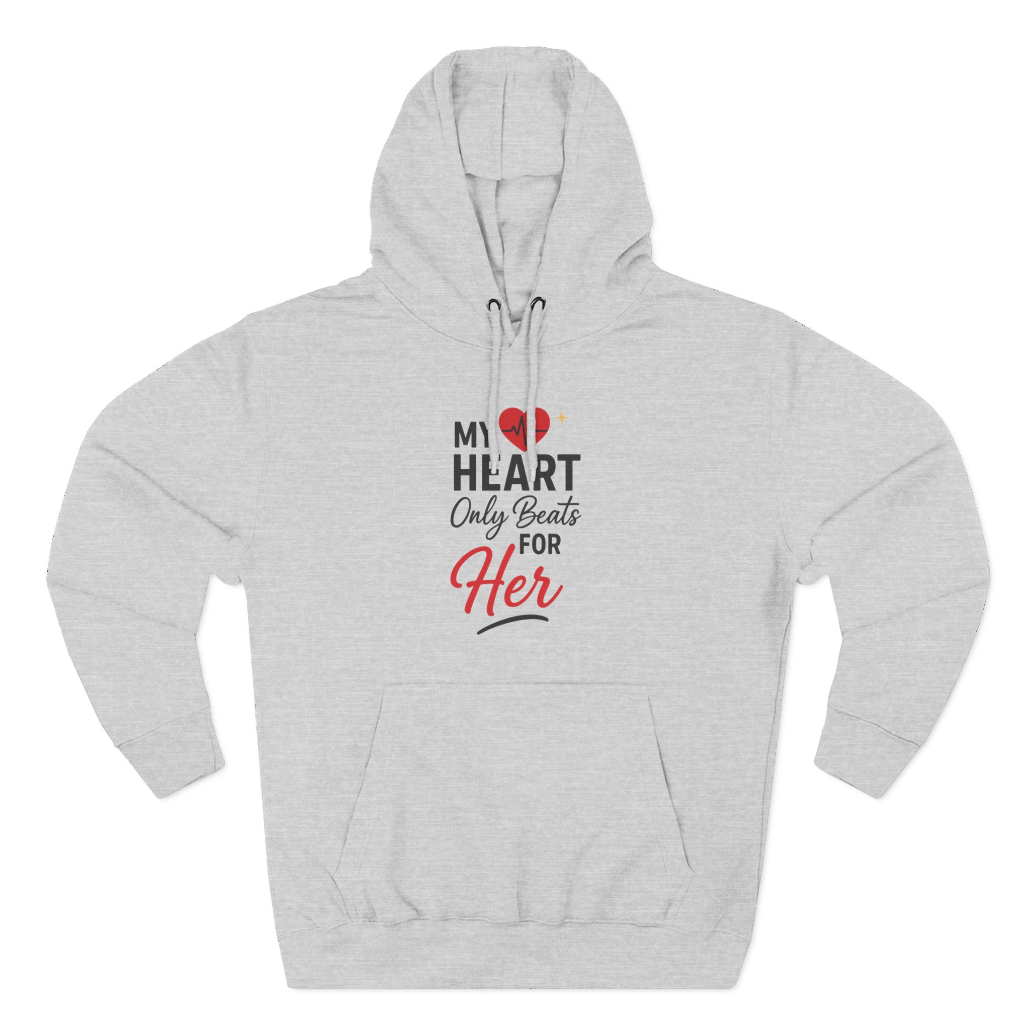 My Heart Only Beats for Her Hoodie | Romantic Gift, Valentine's Day, Gift for Her, Cozy Apparel, Love Merchandise - Image 2