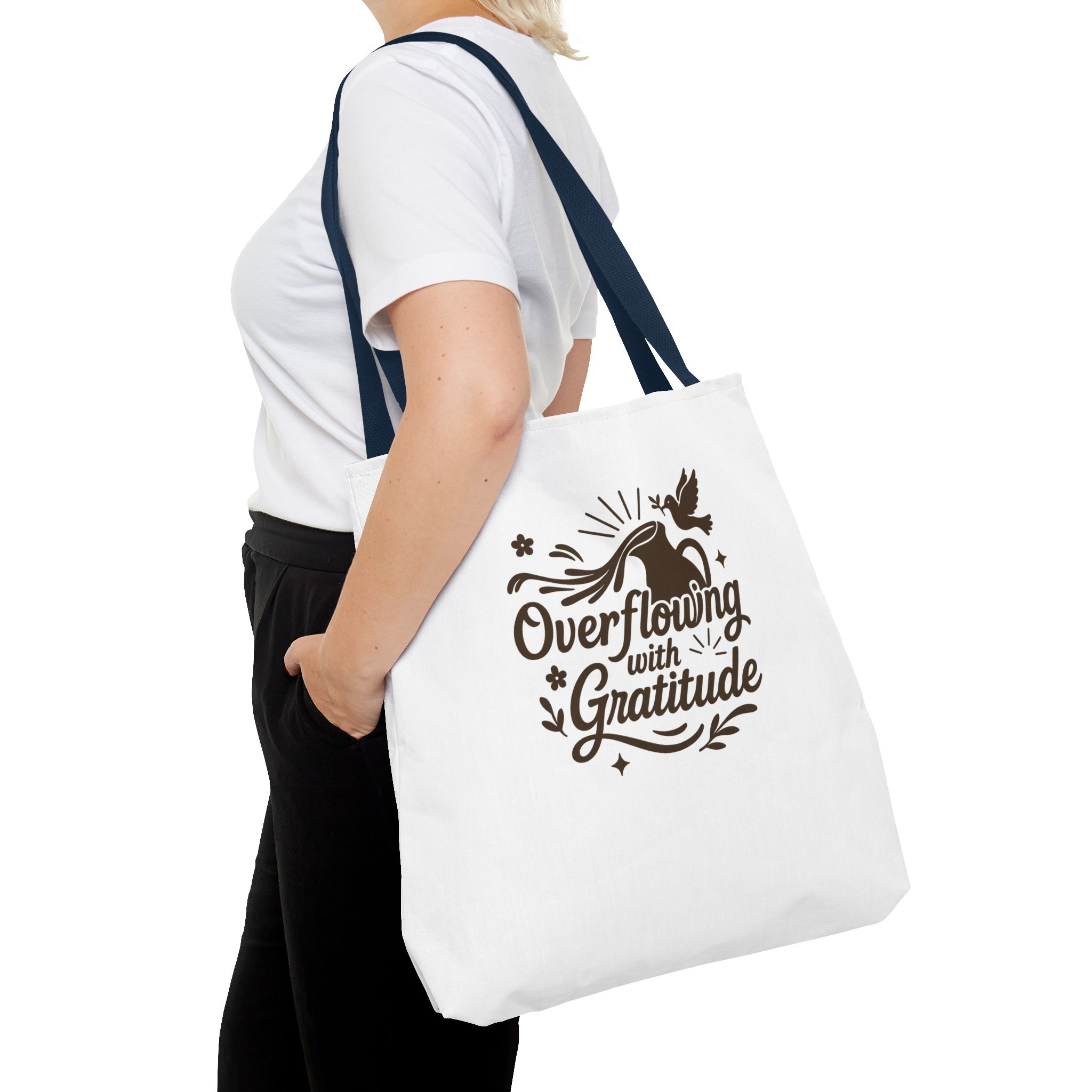 Gratitude Tote Bag, Eco-Friendly Shopper, Beach Bag, Gift for Her, Holiday Accessory, Positive Vibes, Everyday Use - Image 28