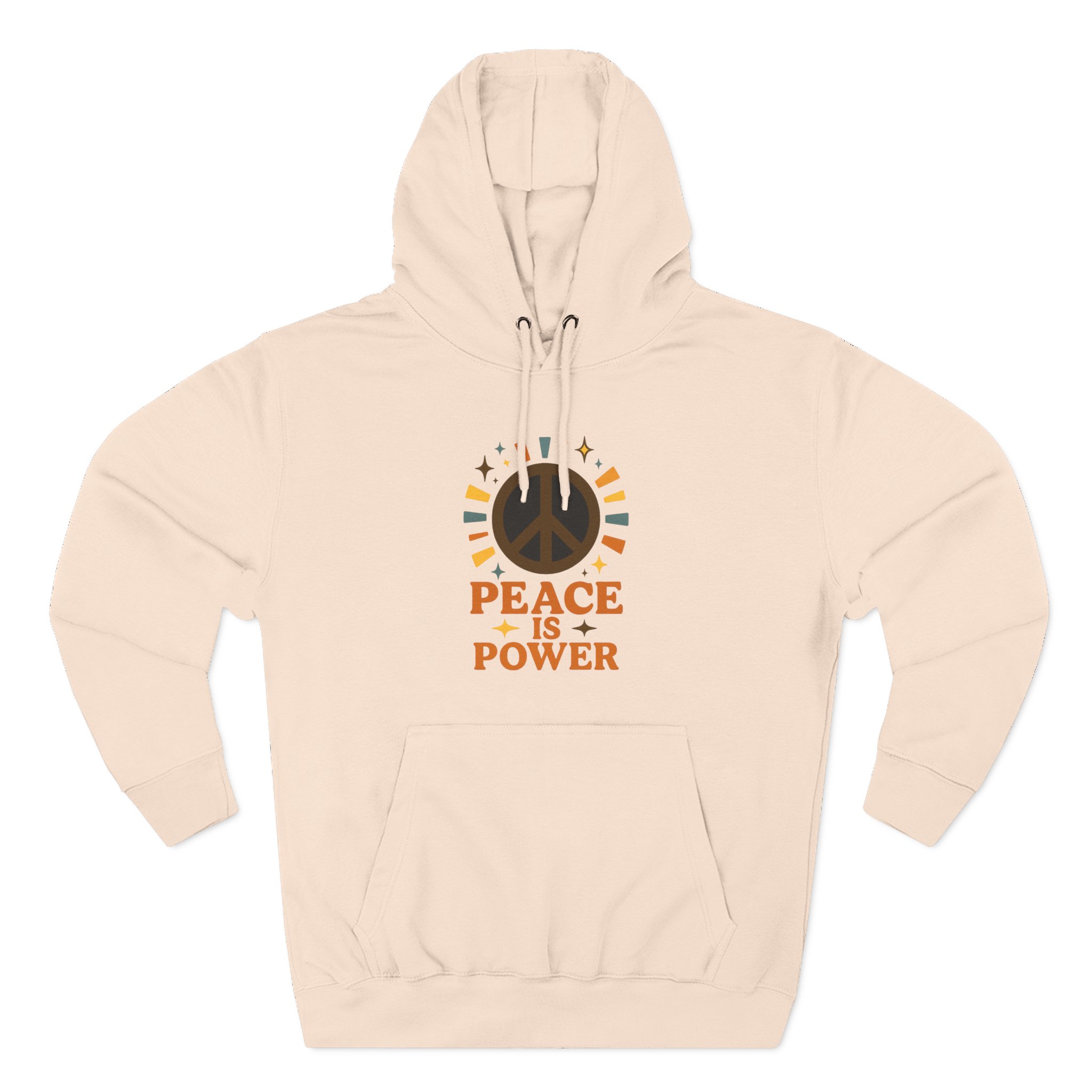 Peace is Power Fleece Hoodie - Cozy Unisex Sweatshirt, Gift for Activists, Warm Layer for Events, Inspirational Apparel - Image 8