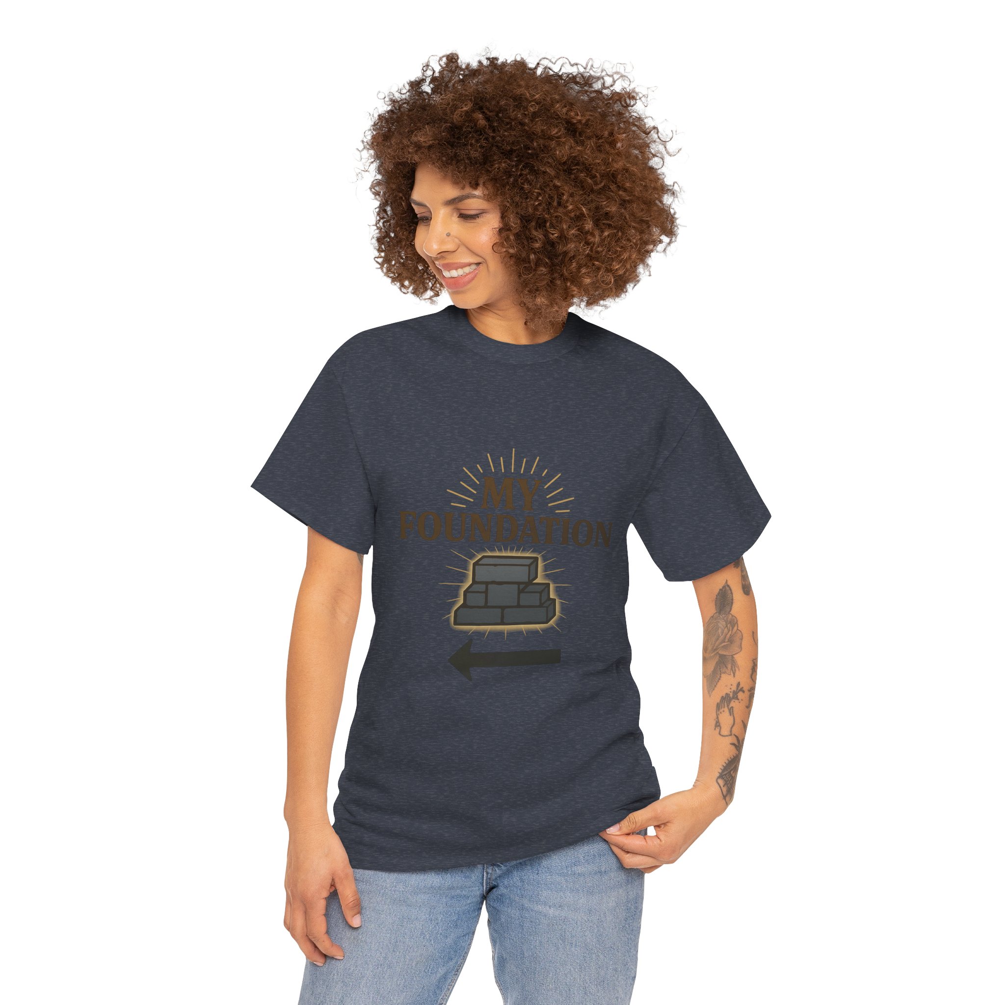 My Foundation Arrow T-Shirt — Graphic Tee with Stack Illustration - Image 51