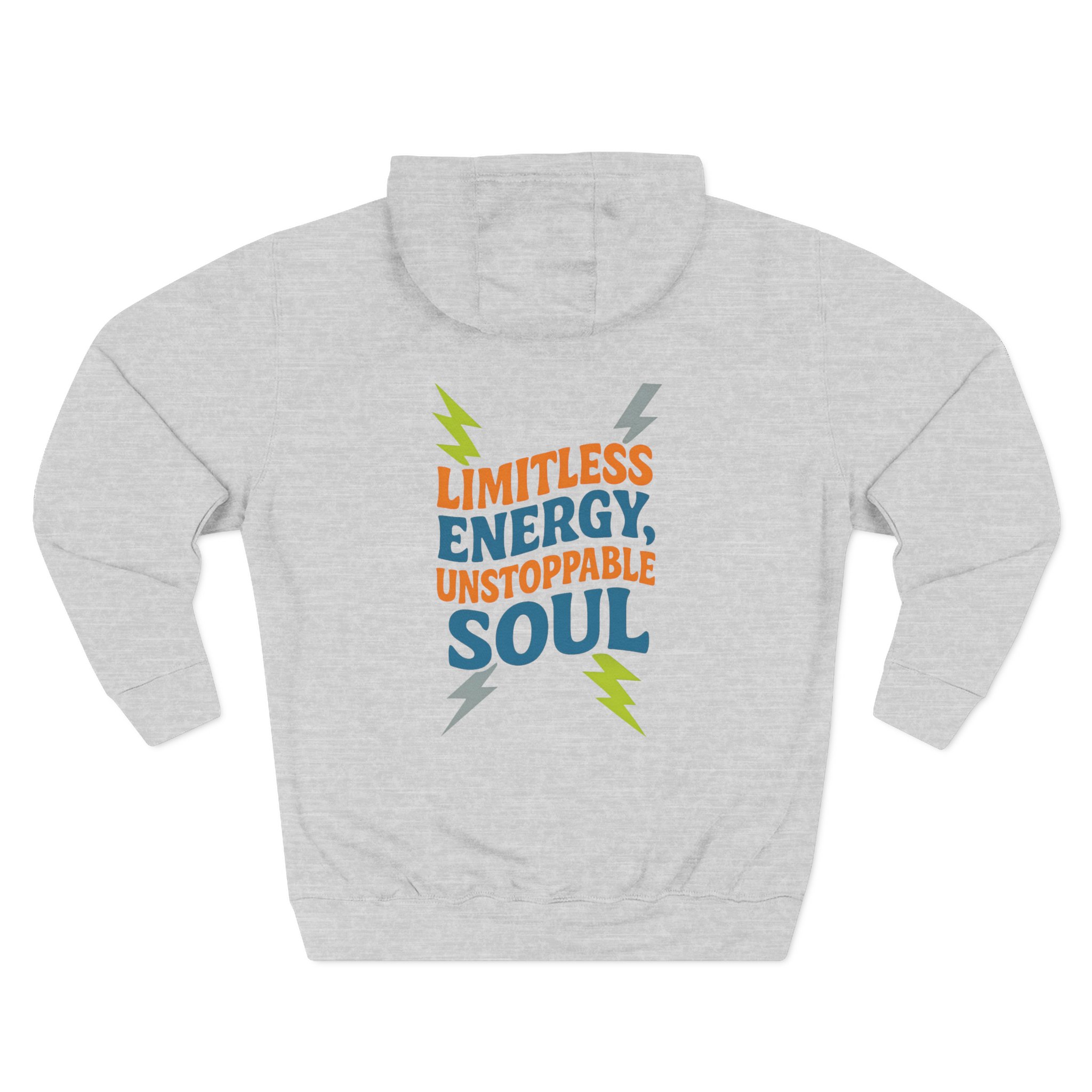 Limitless Energy Soul Hoodie, Inspirational Fleece Sweatshirt, Motivational Gift for Athletes, Cozy Winter Wear, Relaxed Fit Hoodie - Image 2