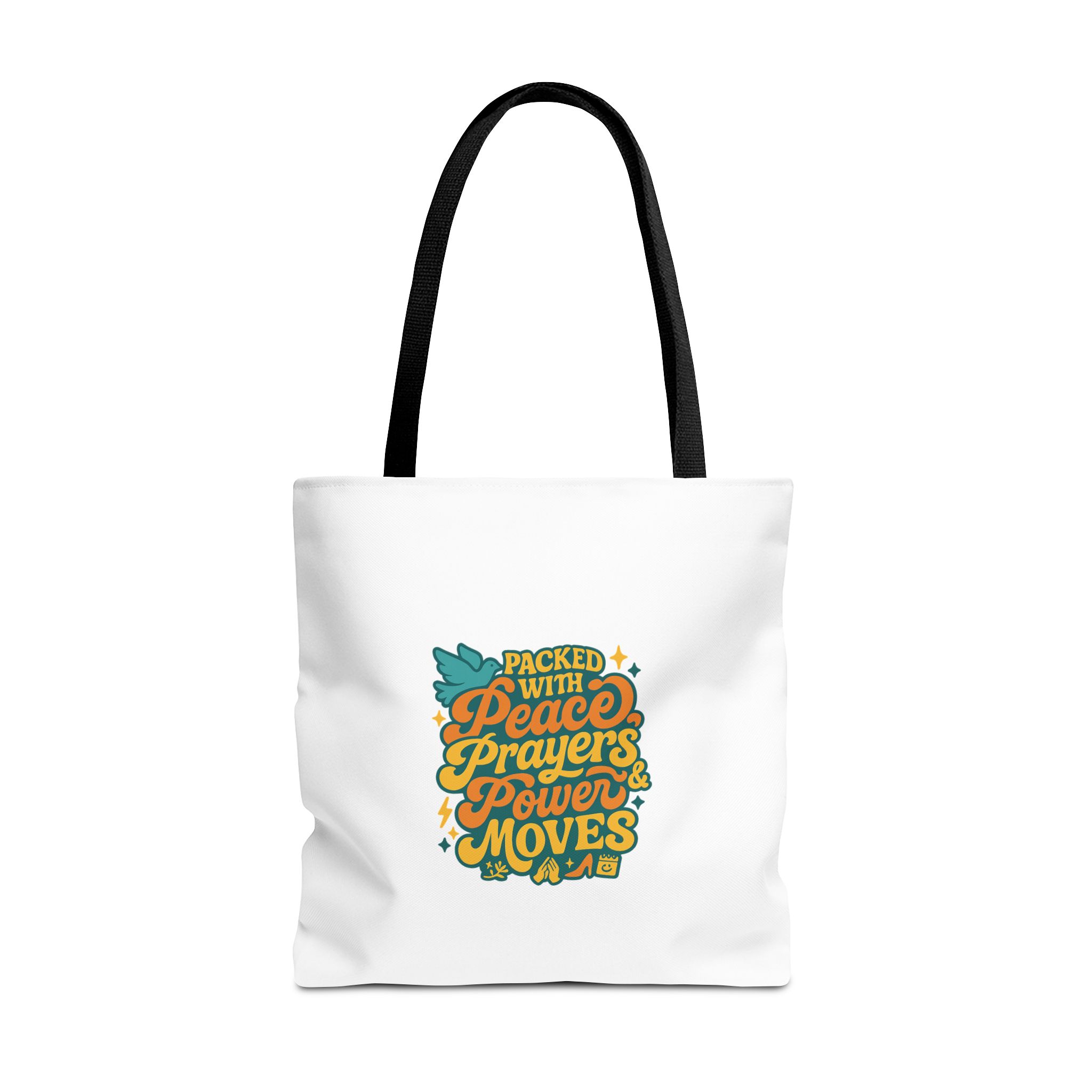 Empowerment Tote Bag - Packed with Peace, Prayers, Power Moves | Inspirational Tote, Motivational Gifts, Women's Handbag, Eco-Friendly Bag - Image 3