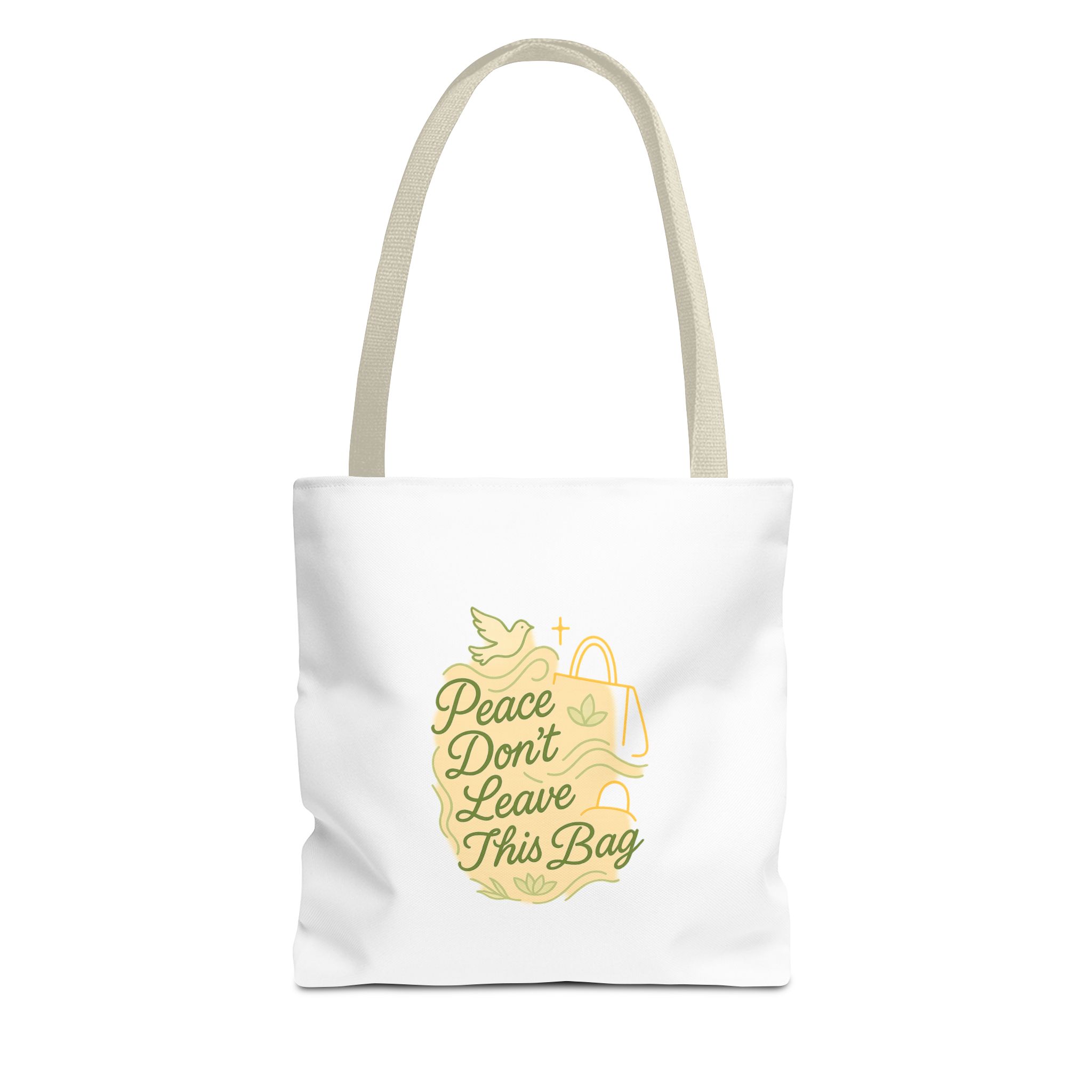 Peaceful Tote Bag, Eco-Friendly Shopper Bag, Inspirational Gift, Peace Symbol Bag, Casual Everyday Tote - Image 22
