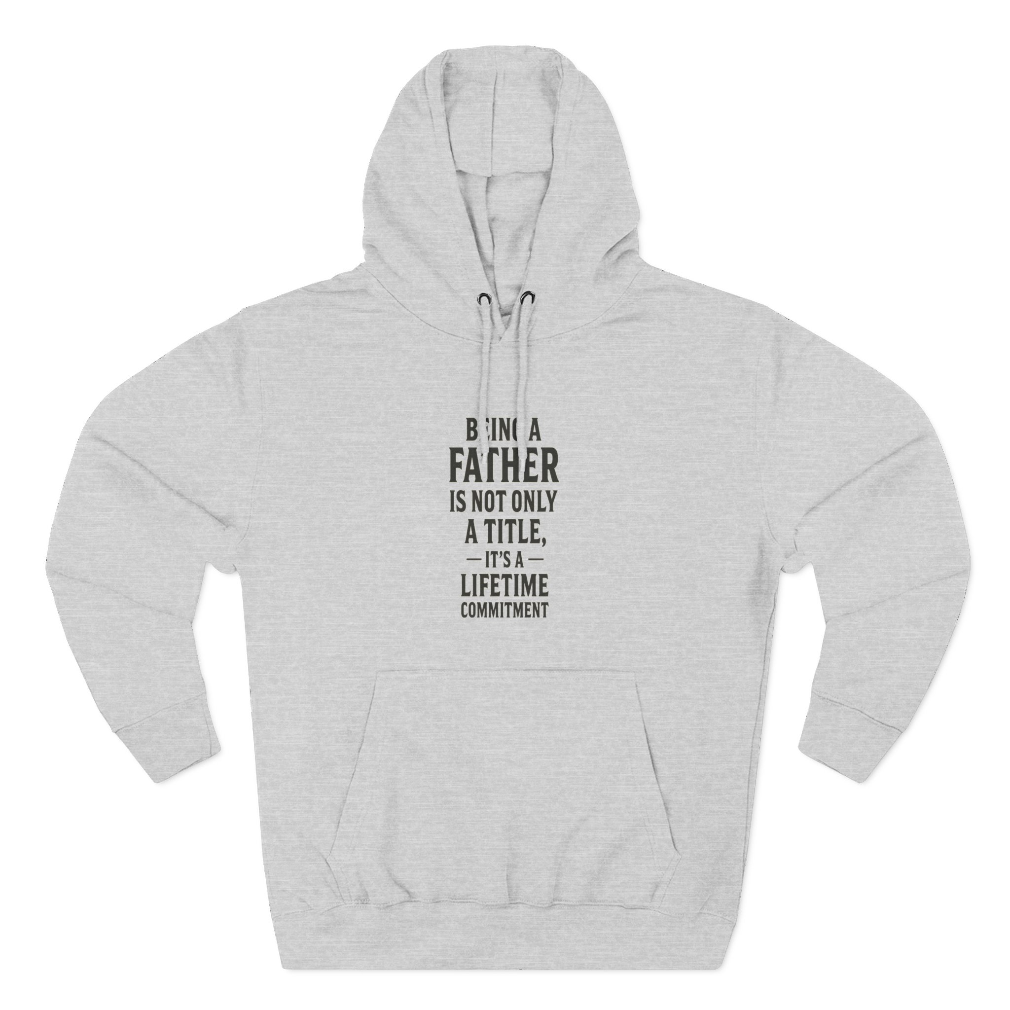 Fatherhood Commitment Fleece Hoodie - Perfect Gift for Dads, Men's Casual Wear, Fathers Day Gift, Cozy Hoodie, Family Bonding Apparel - Image 6