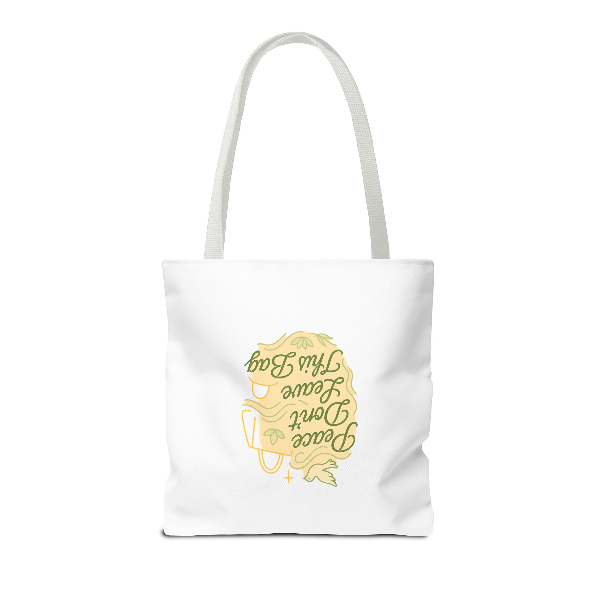 Peaceful Tote Bag, Eco-Friendly Shopper Bag, Inspirational Gift, Peace Symbol Bag, Casual Everyday Tote - Image 43