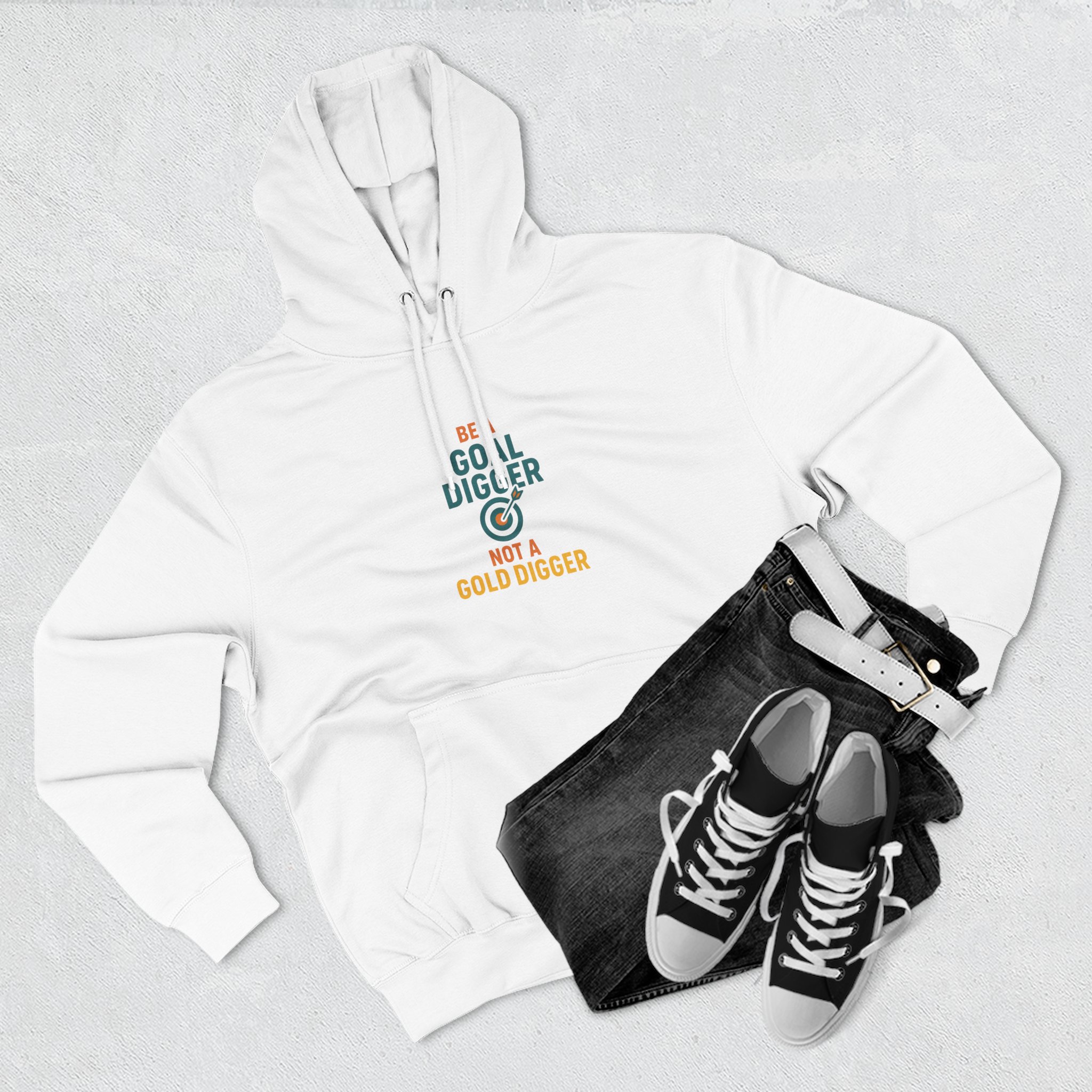 Goal Digger Fleece Hoodie - Inspirational Gift, Cozy Wear, Motivational Clothing, Perfect for Goals, Funny Sweatshirt - Image 3