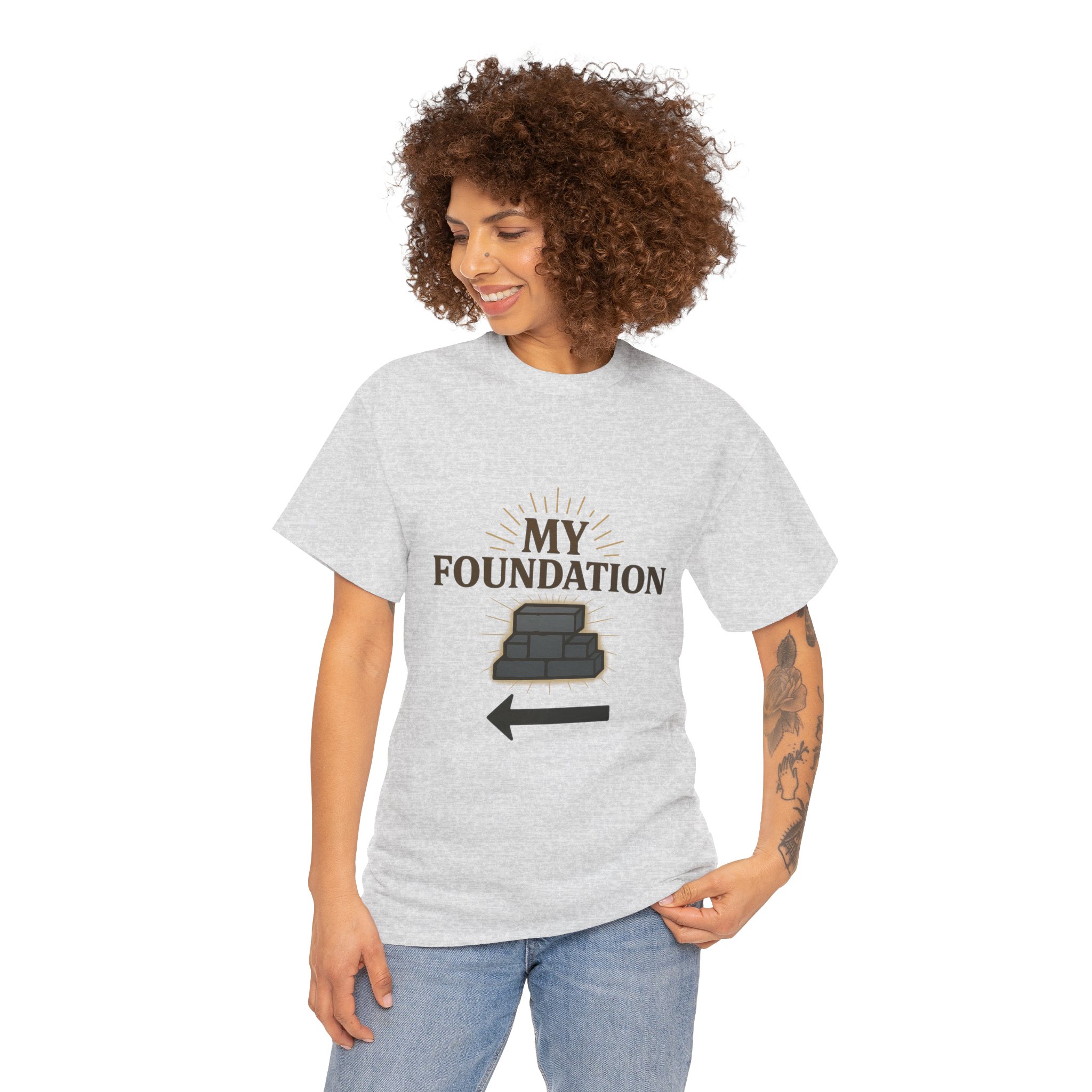 My Foundation Arrow T-Shirt — Graphic Tee with Stack Illustration - Image 11