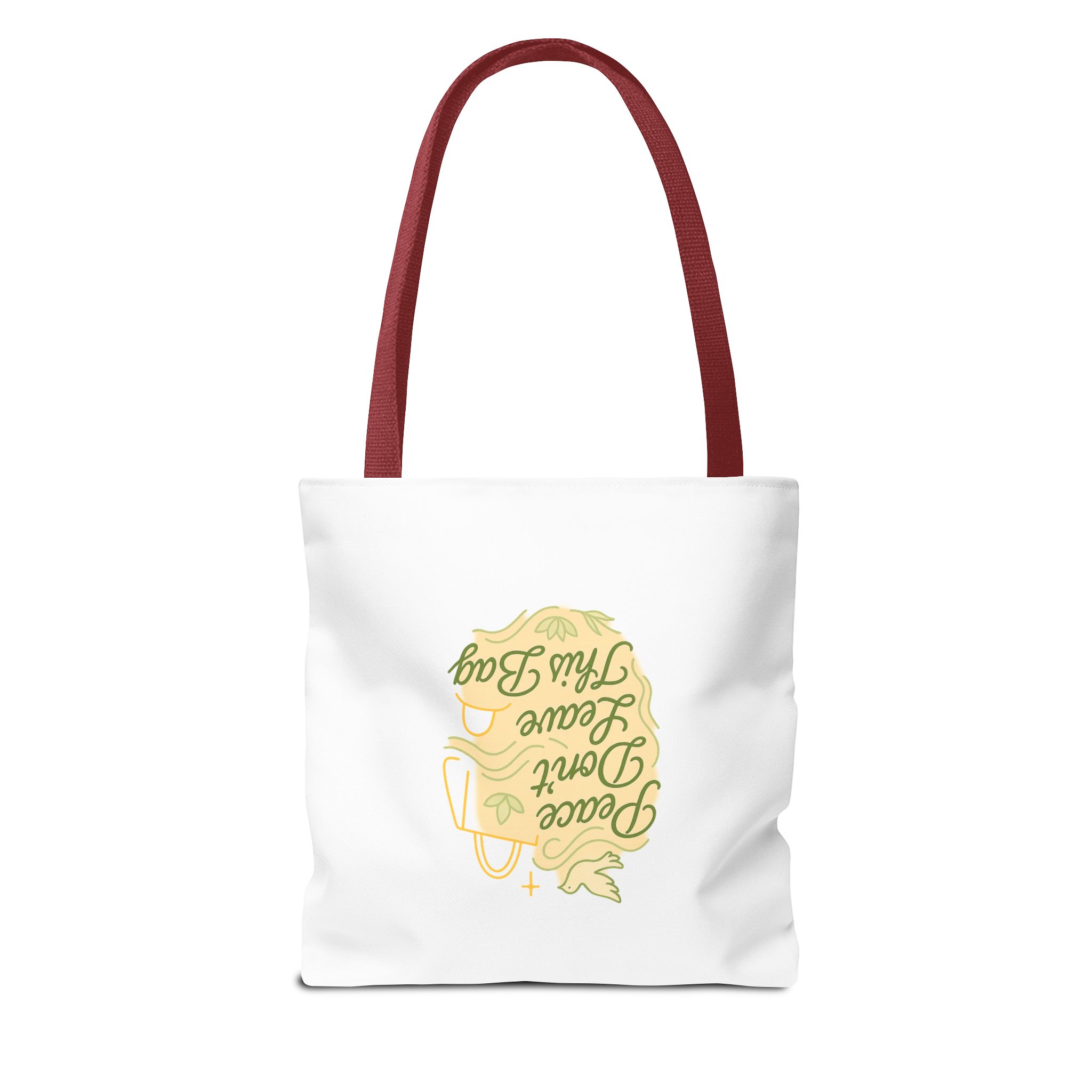 Peaceful Tote Bag, Eco-Friendly Shopper Bag, Inspirational Gift, Peace Symbol Bag, Casual Everyday Tote - Image 9