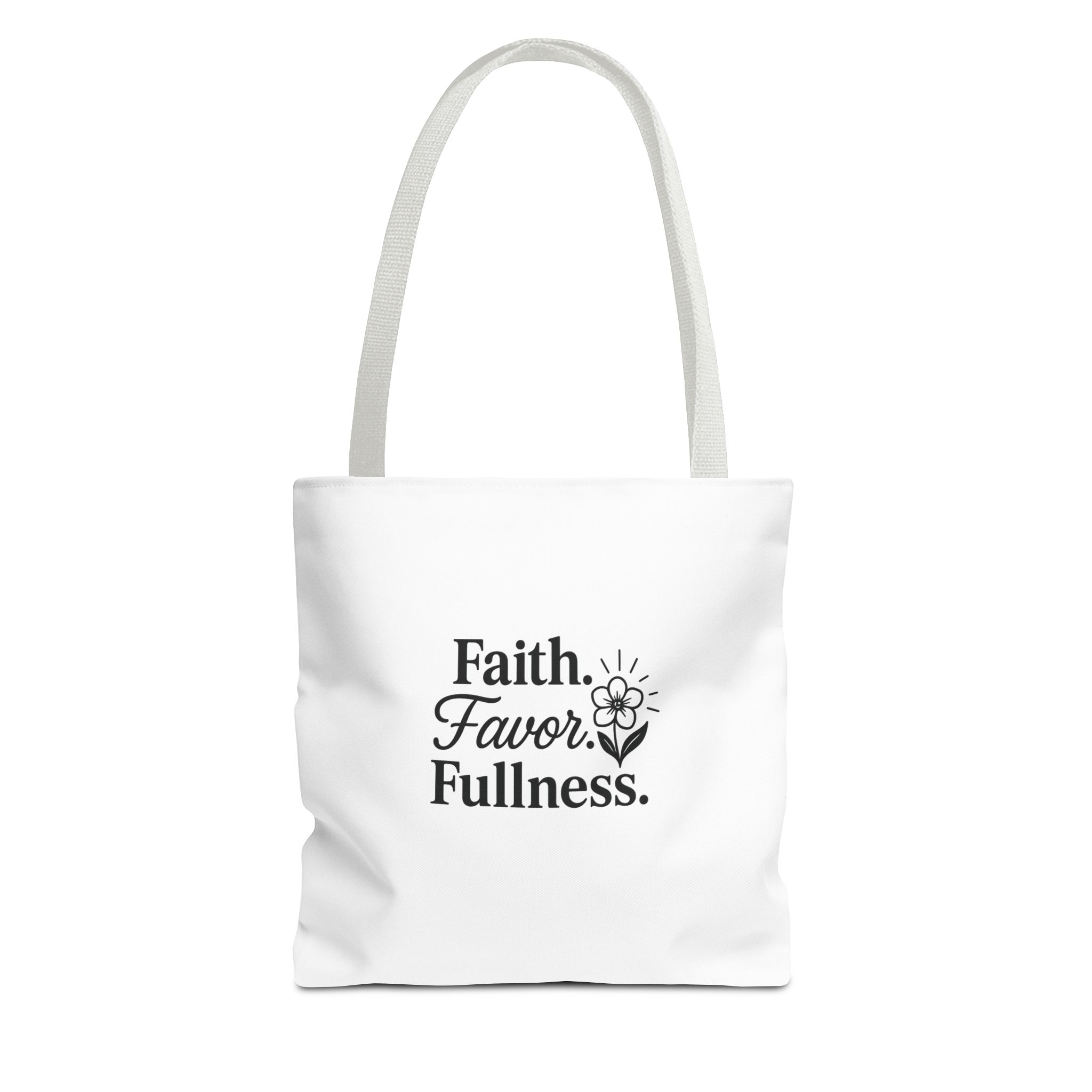 Inspirational Tote Bag, Faith Favor Fullness Gift, Eco-Friendly Shopping Bag, Motivational Purse, Spiritual Gift for Women - Image 9