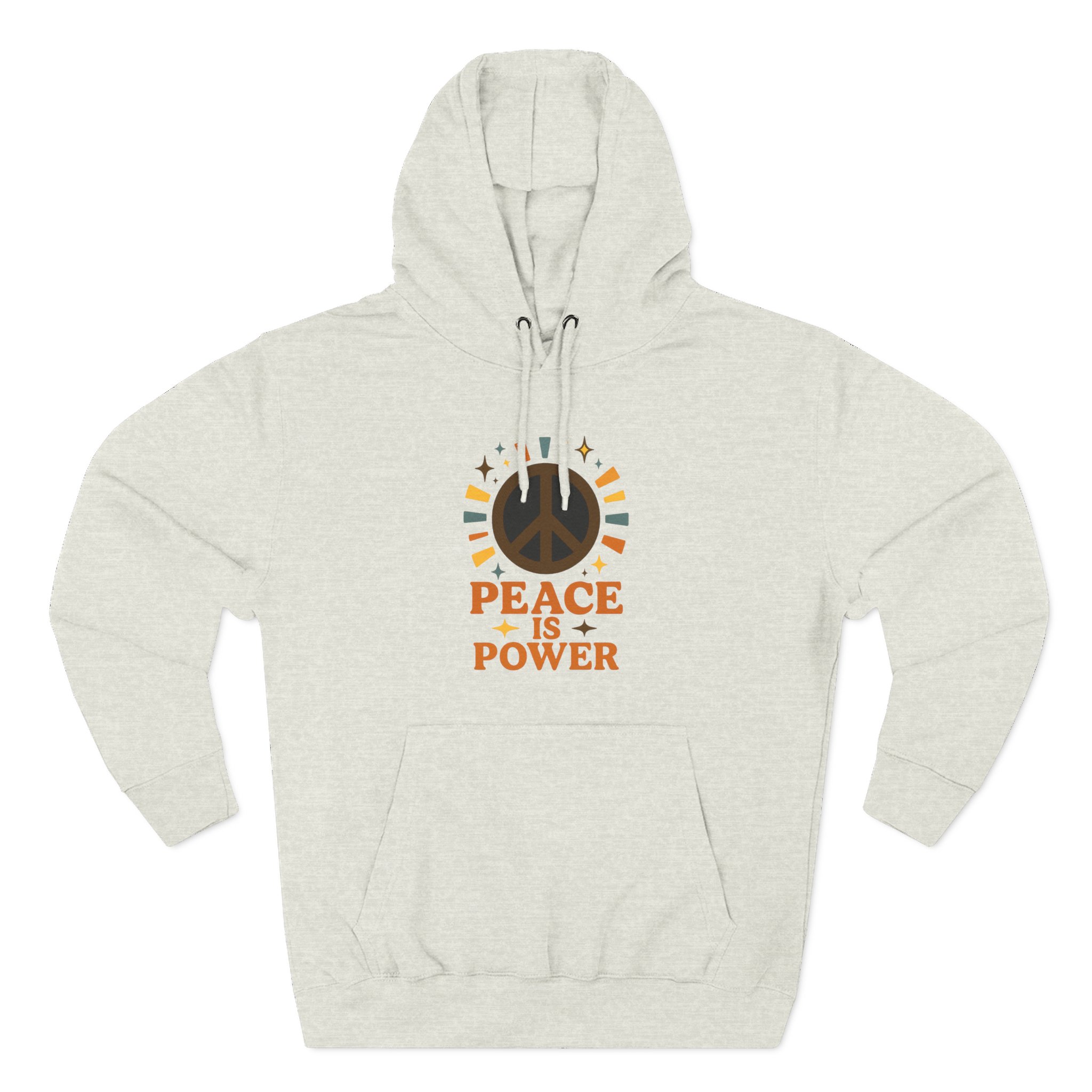 Peace is Power Fleece Hoodie - Cozy Unisex Sweatshirt, Gift for Activists, Warm Layer for Events, Inspirational Apparel - Image 11