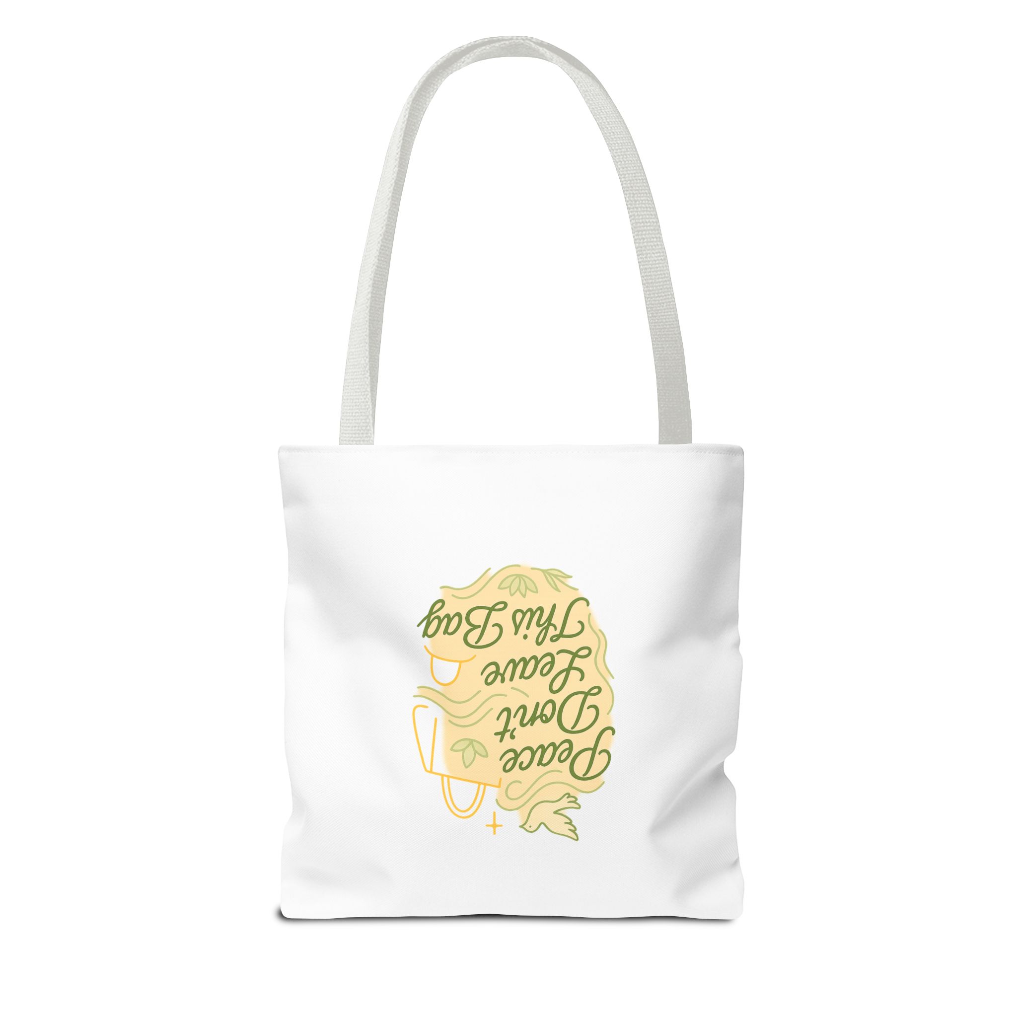 Peaceful Tote Bag, Eco-Friendly Shopper Bag, Inspirational Gift, Peace Symbol Bag, Casual Everyday Tote - Image 16