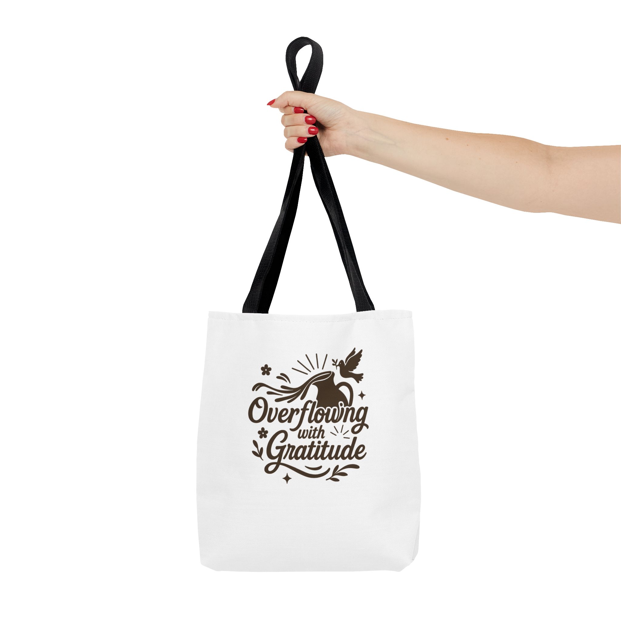 Gratitude Tote Bag, Eco-Friendly Shopper, Beach Bag, Gift for Her, Holiday Accessory, Positive Vibes, Everyday Use