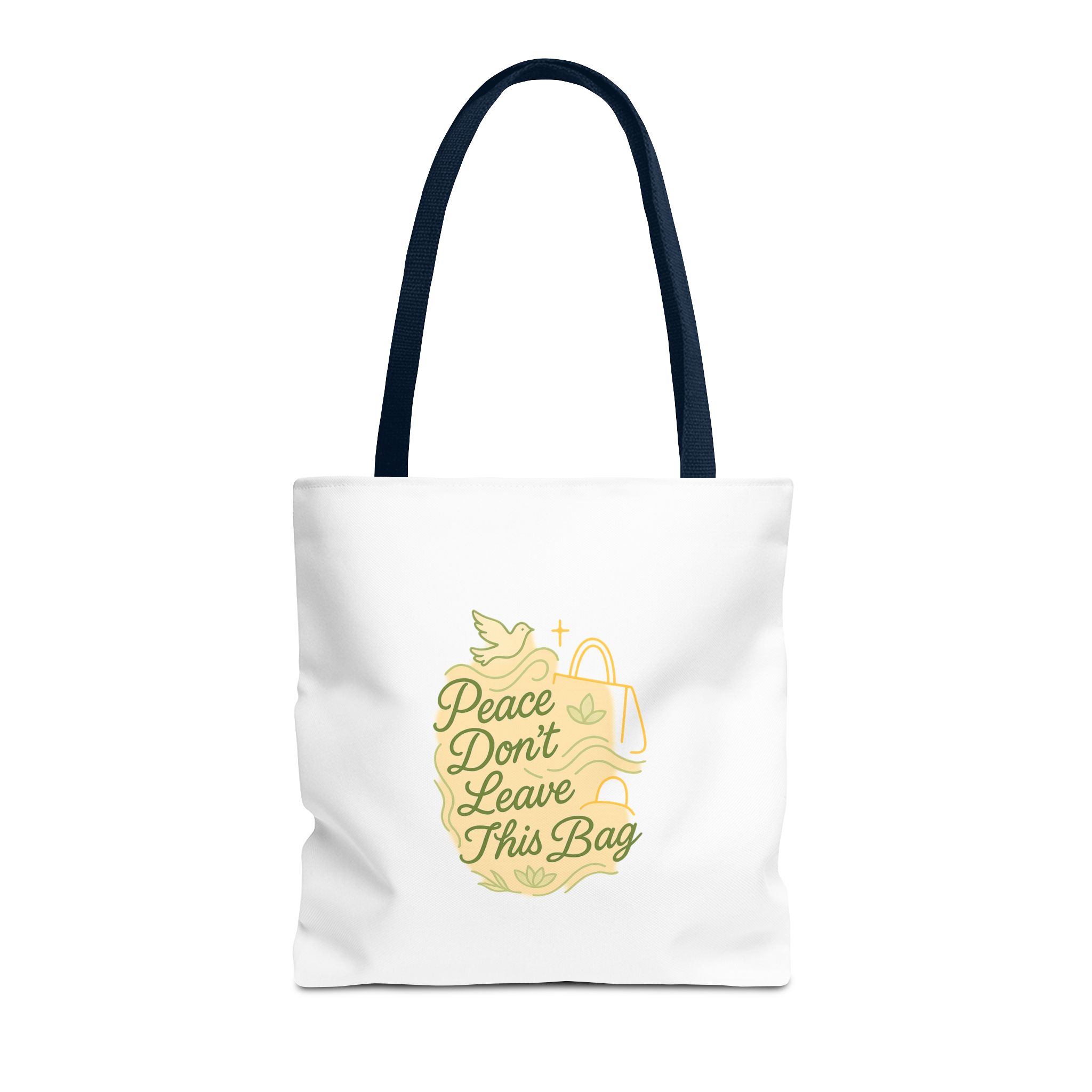 Peaceful Tote Bag, Eco-Friendly Shopper Bag, Inspirational Gift, Peace Symbol Bag, Casual Everyday Tote - Image 48