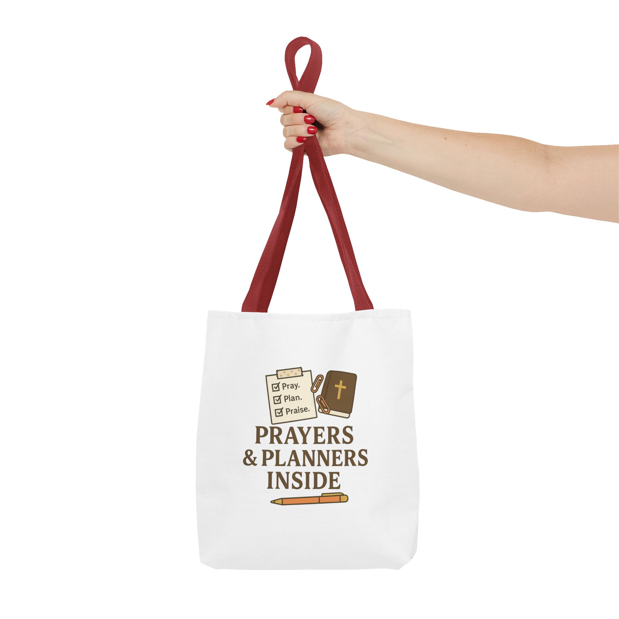 Faithful Tote Bag: "Prayers & Planners Inside" - Perfect for Gatherings, Church, Study Groups, Gifts, Everyday Use - Image 3